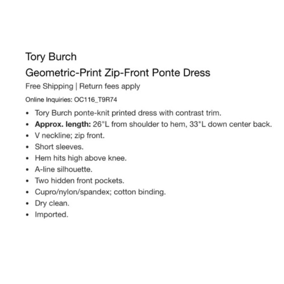 Tory Burch Geometric Print Zip Front Ponte Dress - Picture 11 of 14